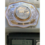 Montana Silversmiths Idaho Centennial Belt Buckle Sterling Silver Plate