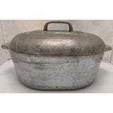 AS-IS 8 Qt GHC Magnalite Dutch Oven USA Made Oval Roaster Aluminum Vintage Pot Pan Cookware