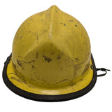 Real Halloween Costume Yellow Firefighter Helmet Cairns Bro Fiberglass Vintage Adjustable Safety Hat CMC