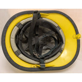 Real Halloween Costume Yellow Firefighter Helmet Cairns Bro Fiberglass Vintage Adjustable Safety Hat CMC