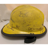 Real Halloween Costume Yellow Firefighter Helmet Cairns Bro Fiberglass Vintage Adjustable Safety Hat CMC