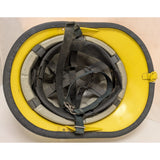 Real Halloween Costume Yellow Firefighter Helmet Cairns Bro Fiberglass Vintage Adjustable Safety Hat CMC