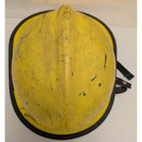 Real Halloween Costume Yellow Firefighter Helmet Cairns Bro Fiberglass Vintage Adjustable Safety Hat CMC