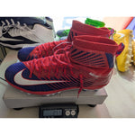 US 17 Mens Nike Force Lunarbeast Elite Red Football Cleats NIKESKIN 847588-404 Blue White High Top New