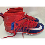 US 17 Mens Nike Force Lunarbeast Elite Red Football Cleats NIKESKIN 847588-404 Blue White High Top New