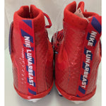 US 17 Mens Nike Force Lunarbeast Elite Red Football Cleats NIKESKIN 847588-404 Blue White High Top New