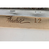 12x18 Brad Bradford Pollack Canvas Print Blue VW Bus Junk Yard Rust Van Forest Abandoned Signed