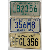 1990 LB2356, 1989 356M8, 1975 77FGL356 License Plates 356 Porsche