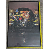 24x36 Maestro Porsche 356 Engine Poster Framed 1983 HCP Research Automotive Art Poster Print