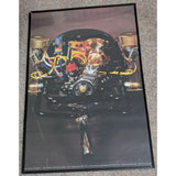 24x36 Maestro Porsche 356 Engine Poster Framed 1983 HCP Research Automotive Art Poster Print