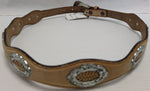 AS-IS FADED 32" Justin Girls Ladies Western Belt Leather Cowhide