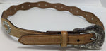 AS-IS FADED 32" Justin Girls Ladies Western Belt Leather Cowhide