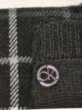 2 pc Set MSRP$58 OS Calvin Klein Scarf and Touch Gloves Mittens Black Plaid A0KZ4569