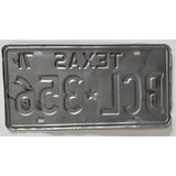 1971 BCL 356 Texas License Plate Porsche AS-IS