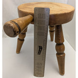Small 12" Wooden Cow Milking 3 Leg Stool Authentic Furniture Products El Segundo CA Japan