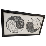 2016 8"x15" VW Bug Porsche 356 Yin Yang Beetle Framed Print Black Wallpaper Wood