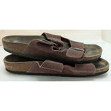 AS-IS Garden Work 39 L8 M6 Birkenstock Arizona Brown Suede Double-Strap Sandals Women’s