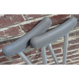 Cardinal Health Adult Adjustable Aluminum Crutches Pair 300 Lbs Capacity Grey Cushions