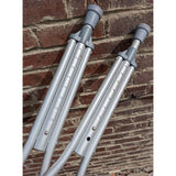Cardinal Health Adult Adjustable Aluminum Crutches Pair 300 Lbs Capacity Grey Cushions