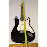 2005 Fender Squier Strat Affinity Series Electric Guitar Black Rosewood Sound Working