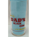 AS-IS 5" Dads Black Cow Root Beer Glass Collectible Drinking Tumbler Vintage Rim Chip Soda Fountain Shop Syrup Line