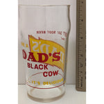 AS-IS 5" Dads Black Cow Root Beer Glass Collectible Drinking Tumbler Vintage Rim Chip Soda Fountain Shop Syrup Line