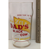 AS-IS 5" Dads Black Cow Root Beer Glass Collectible Drinking Tumbler Vintage Rim Chip Soda Fountain Shop Syrup Line