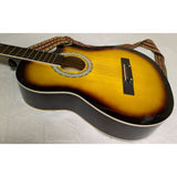 3/4 Fever FV-030C-DBR Acoustic 38" Guitar Sunburst Finish Wood Strap FV-30CDBR