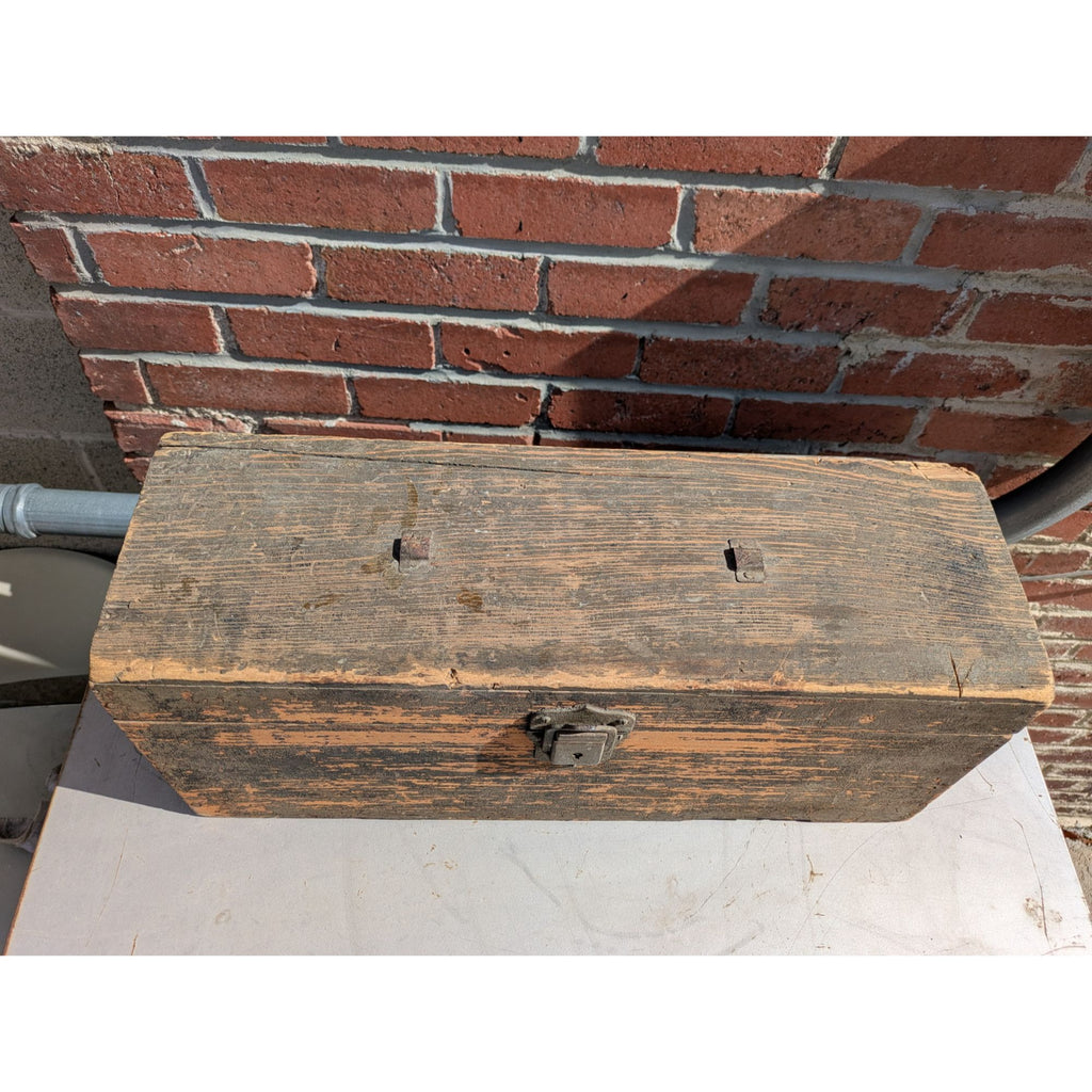 antique wooden tackle boxes Primitive Military Carpenters Antique Wooden Toolbox Fishing Tackle Bo – Pocatello Market