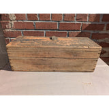 Primitive Military Carpenters Antique Wooden Toolbox Fishing Tackle Box Wood Tin Tray