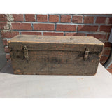Primitive Military Carpenters Antique Wooden Toolbox Fishing Tackle Box Wood Tin Tray