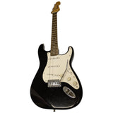 2005 Starcaster Fender Electric Guitar Black White Strat Style Maple Neck