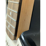 2005 Starcaster Fender Electric Guitar Black White Strat Style Maple Neck