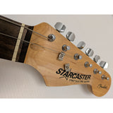 2005 Starcaster Fender Electric Guitar Black White Strat Style Maple Neck