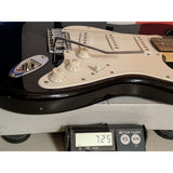 2005 Starcaster Fender Electric Guitar Black White Strat Style Maple Neck