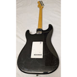 2005 Starcaster Fender Electric Guitar Black White Strat Style Maple Neck