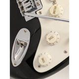 2005 Starcaster Fender Electric Guitar Black White Strat Style Maple Neck