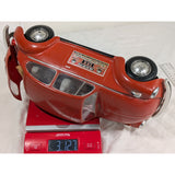 15" Red 1973 VW Bug Beetle Jim Beam Bottle Regal China  Volkswagen Decanter Whiskey