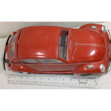 15" Red 1973 VW Bug Beetle Jim Beam Bottle Regal China  Volkswagen Decanter Whiskey