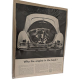 VW Bug Volkswagen Beetle "Why The Engine In The Back?" Magazine Ad Print Poster 10x13" Vintage