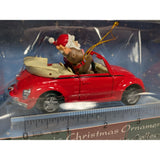 Red 1999 Santa Rudolph VW Bug Maisto Classic Christmas Ornament Car Die-Cast Christmas Beetle Volkswagen