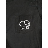 S Ivory Ella Santa Elephant Black Long Sleeve Pocket T-Shirt Women's Small NWT