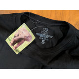 S Ivory Ella Santa Elephant Black Long Sleeve Pocket T-Shirt Women's Small NWT