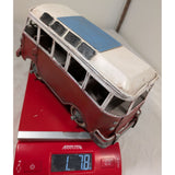 10" Tin Red White VW Bus 1960s 23 Window Van Handmade Model Volkswagen Samba Microbus