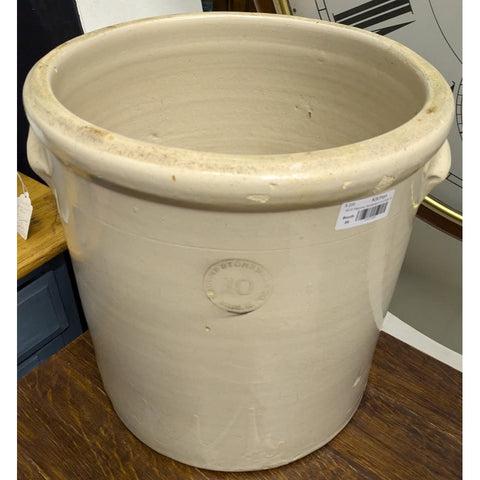 AS-IS Antique MaComb Stoneware Co. 10 Gallon Crock Illinois
