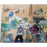 25x17 Signed Ron Petro Poster Classic 2002 EMPI VW Show Volkswagen Art Irvine CA Bug Van