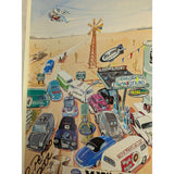 25x17 Signed Ron Petro Poster Classic 2002 EMPI VW Show Volkswagen Art Irvine CA Bug Van