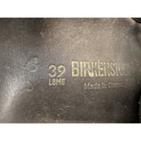 AS-IS Garden Work L8 M6 Bali Birkenstock Black Leather Sandals 39 EU Womens Adjustable Straps Germany Made