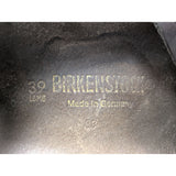 AS-IS Garden Work L8 M6 Bali Birkenstock Black Leather Sandals 39 EU Womens Adjustable Straps Germany Made