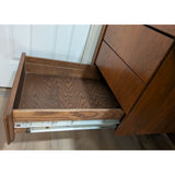 72" x 36" x 29" Kimball Wood Mahogany MCM Office Meeting Executive Desk Dock Work Table 5 Drawers Keys Furniture